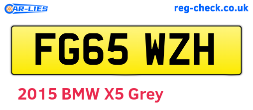 FG65WZH are the vehicle registration plates.
