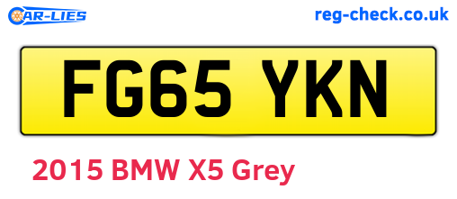 FG65YKN are the vehicle registration plates.