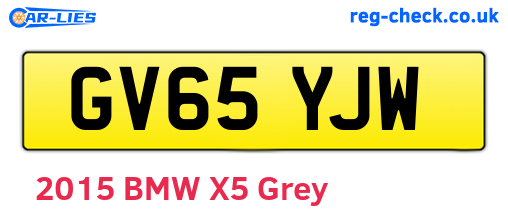 GV65YJW are the vehicle registration plates.