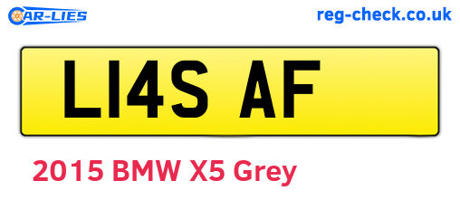 L14SAF are the vehicle registration plates.