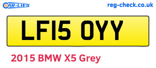LF15OYY are the vehicle registration plates.