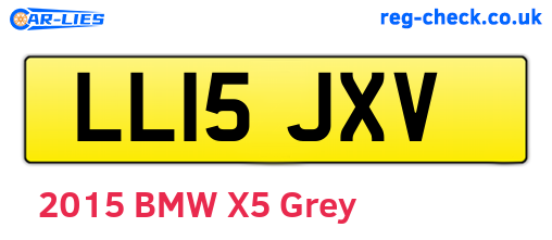 LL15JXV are the vehicle registration plates.