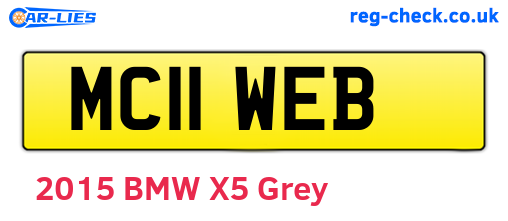 MC11WEB are the vehicle registration plates.