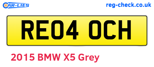 RE04OCH are the vehicle registration plates.