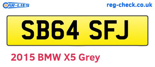 SB64SFJ are the vehicle registration plates.