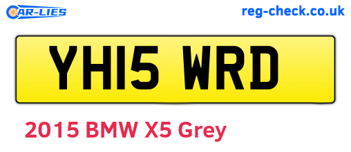 YH15WRD are the vehicle registration plates.