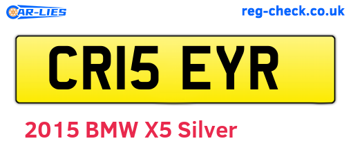 CR15EYR are the vehicle registration plates.