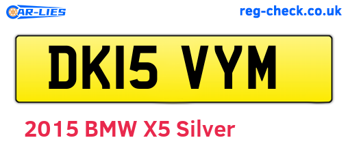 DK15VYM are the vehicle registration plates.