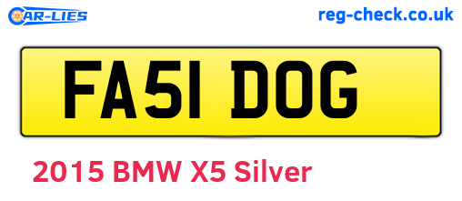FA51DOG are the vehicle registration plates.