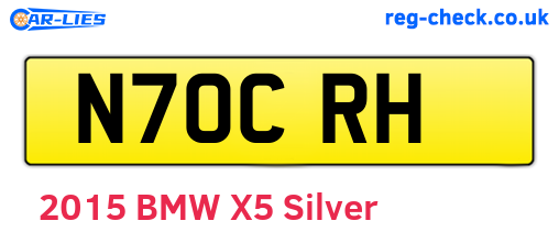 N70CRH are the vehicle registration plates.