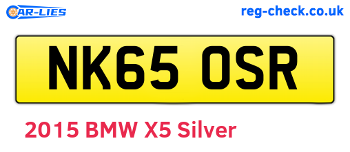 NK65OSR are the vehicle registration plates.