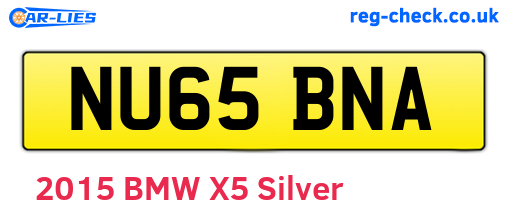 NU65BNA are the vehicle registration plates.