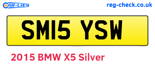 SM15YSW are the vehicle registration plates.