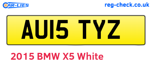 AU15TYZ are the vehicle registration plates.