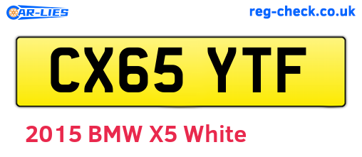 CX65YTF are the vehicle registration plates.