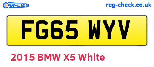 FG65WYV are the vehicle registration plates.