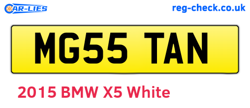 MG55TAN are the vehicle registration plates.