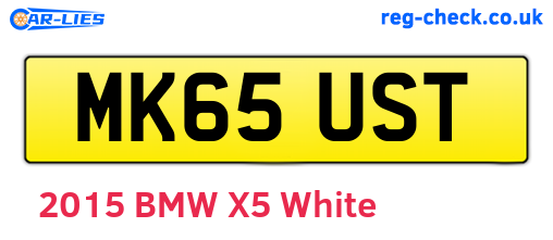 MK65UST are the vehicle registration plates.