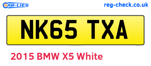 NK65TXA are the vehicle registration plates.