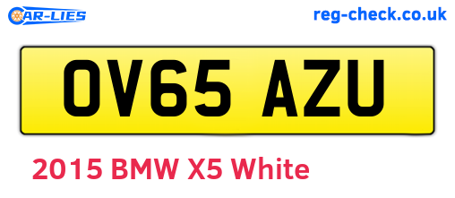 OV65AZU are the vehicle registration plates.