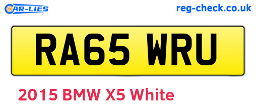 RA65WRU are the vehicle registration plates.