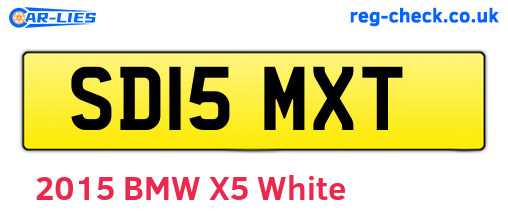 SD15MXT are the vehicle registration plates.