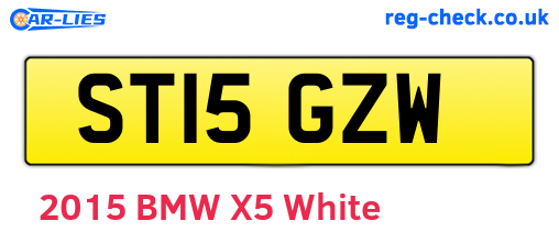 ST15GZW are the vehicle registration plates.