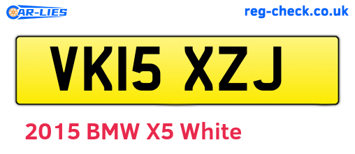 VK15XZJ are the vehicle registration plates.