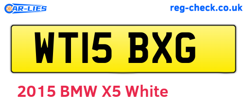 WT15BXG are the vehicle registration plates.