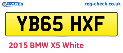 YB65HXF are the vehicle registration plates.