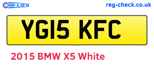 YG15KFC are the vehicle registration plates.