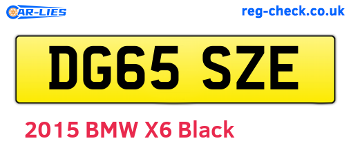 DG65SZE are the vehicle registration plates.