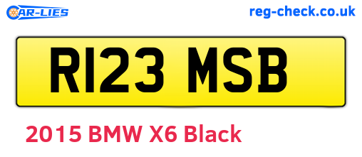 R123MSB are the vehicle registration plates.