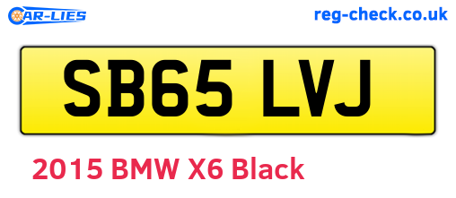 SB65LVJ are the vehicle registration plates.