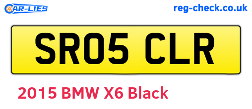 SR05CLR are the vehicle registration plates.