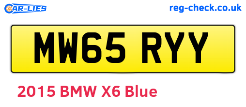 MW65RYY are the vehicle registration plates.