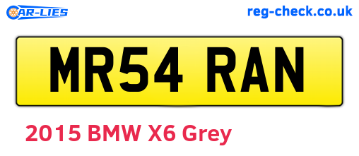 MR54RAN are the vehicle registration plates.