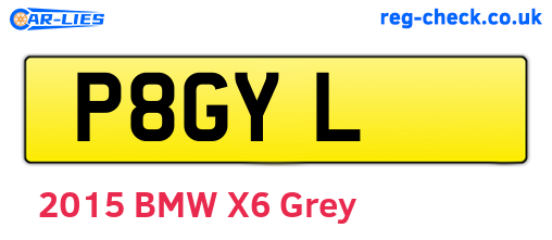 P8GYL are the vehicle registration plates.