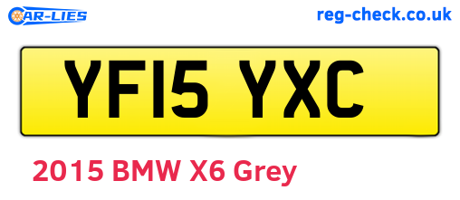YF15YXC are the vehicle registration plates.
