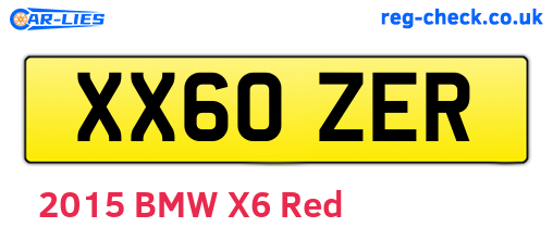 XX60ZER are the vehicle registration plates.