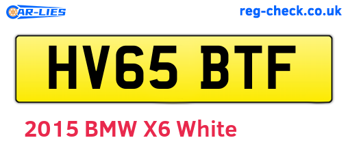 HV65BTF are the vehicle registration plates.