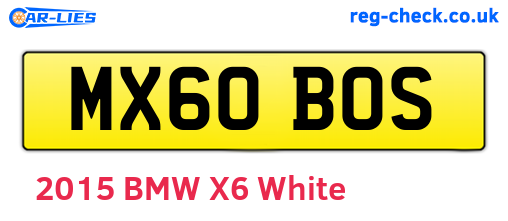 MX60BOS are the vehicle registration plates.