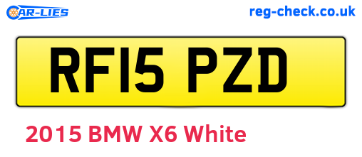 RF15PZD are the vehicle registration plates.