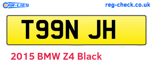 T99NJH are the vehicle registration plates.