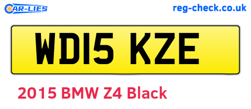WD15KZE are the vehicle registration plates.