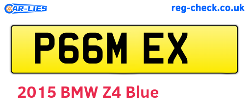 P66MEX are the vehicle registration plates.