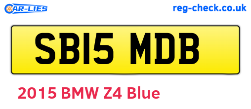 SB15MDB are the vehicle registration plates.