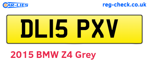 DL15PXV are the vehicle registration plates.