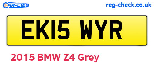EK15WYR are the vehicle registration plates.