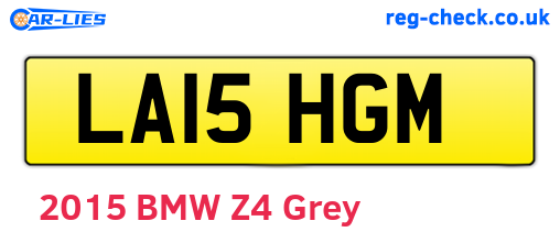 LA15HGM are the vehicle registration plates.